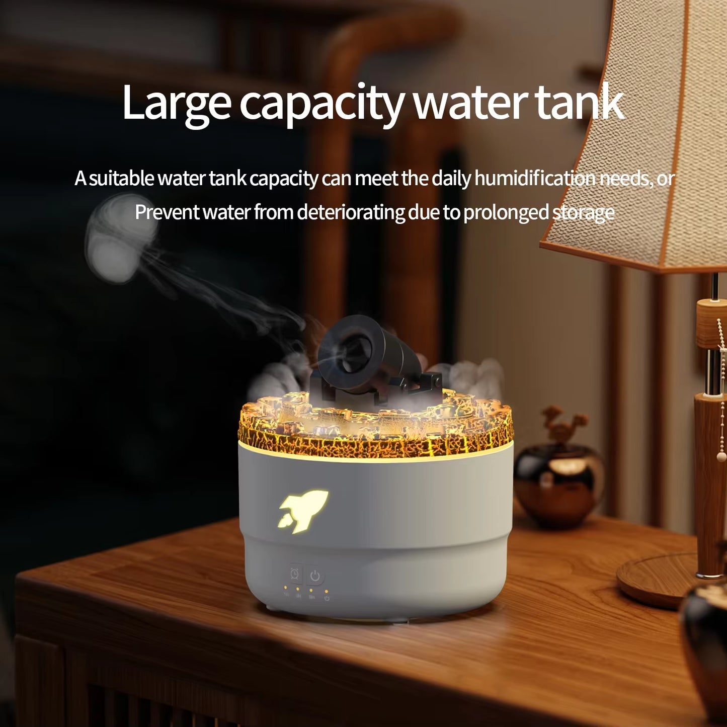 2024 New Creative Fort Aromatherapy Machine Household Lava Crack Humidifier Hotel Essential Oil Diffuser Aromatherapy Machine